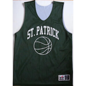 Alleson Athletic St Patrick Reversible Mesh Green & White Basketball Jersey Sz S